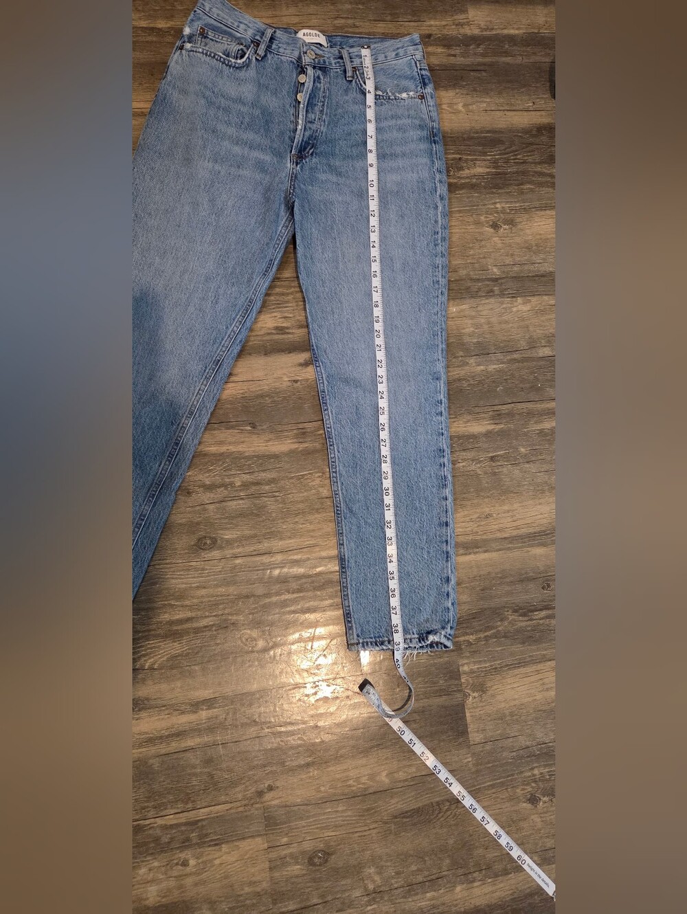 Agolde Classic High-Rise Straight Leg Women’s Jeans - Light Blue - Picture 12 of 15
